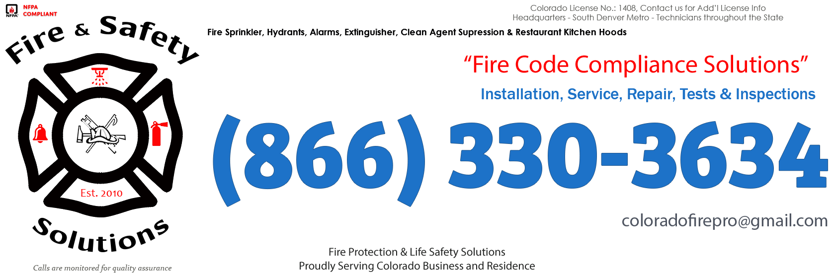 Fort Collins, Colorado Fire Sprinkler Service Company